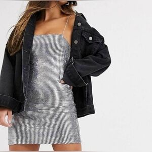 TOPSHOP bling mini dress-size 6 NWT